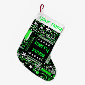 両面回路の緑2の一流のストッキング スモールクリスマスストッキング (正面 (吊り時))