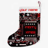 両面回路の赤2の一流のストッキング スモールクリスマスストッキング (裏面)