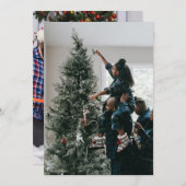 両面家族クリスマス写真 シーズンカード (正面/裏面)