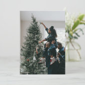 両面家族クリスマス写真 シーズンカード (スタンド正面)