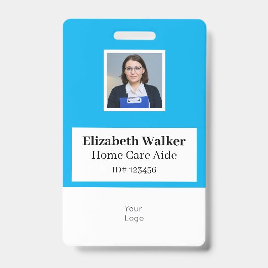 両面対応の個人用ID写真バッジ バッジ (正面)