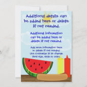 両面屋外のCookoutの招待状- 招待状 (裏面)