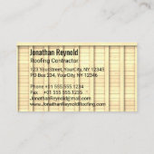 両面屋根建築茶色の屋根 名刺 (裏面)