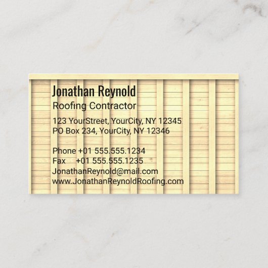 両面屋根建築茶色の屋根 名刺 (裏面)