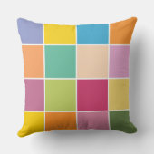 両面市松模様にプリントオレンジマンゴ クッション (裏面)