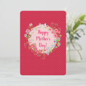 両面幸せな母の日 |ドットフローラリース カード (スタンド正面)