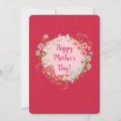 両面幸せな母の日 |ドットフローラリース カード (正面)