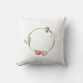 両面手描き農場屋台ベジタブルメドレー クッション (正面)