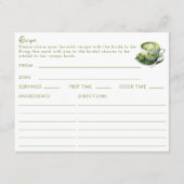 両面抹茶グリーンティーをテーマにしたレシピカード エンクロージャーカード (正面)