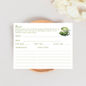 両面抹茶グリーンティーをテーマにしたレシピカード エンクロージャーカード