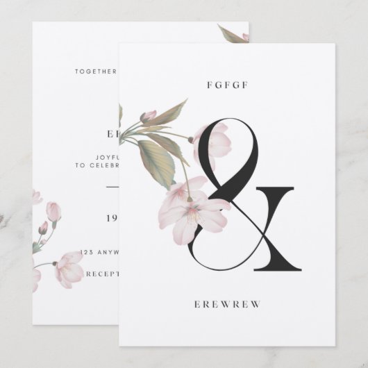 両面招待カード 招待状 (正面/裏面)