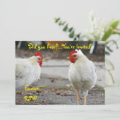 両面招待状、雄鶏 招待状 (スタンド正面)