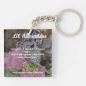 両面新規日のアラーム キーホルダー (裏面)