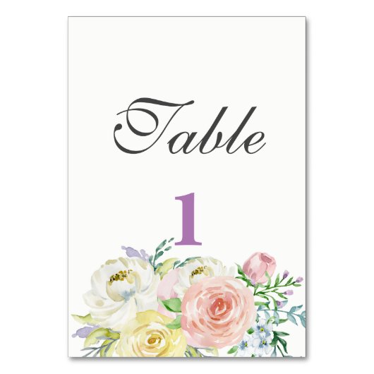 両面春花、テーブルカード テーブルナンバー (正面)