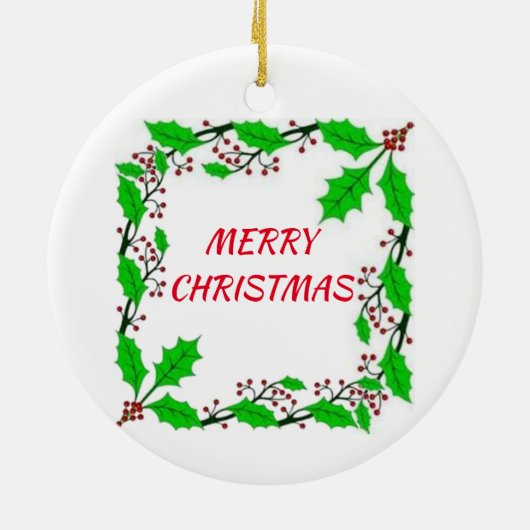 「両面格言とツタとホリーが向こう側だ! セラミックオーナメント (裏面)