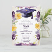 両面水彩卒業パーティーの招待状 招待状 (スタンド正面)