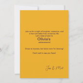 両面水彩卒業パーティーの招待状 招待状 (裏面)