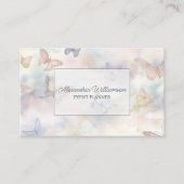 両面水彩蝶QRコード 名刺 (正面)