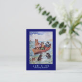 両面水泳のインストラクター/カヌーのレンタル- 名刺 (スタンド正面)