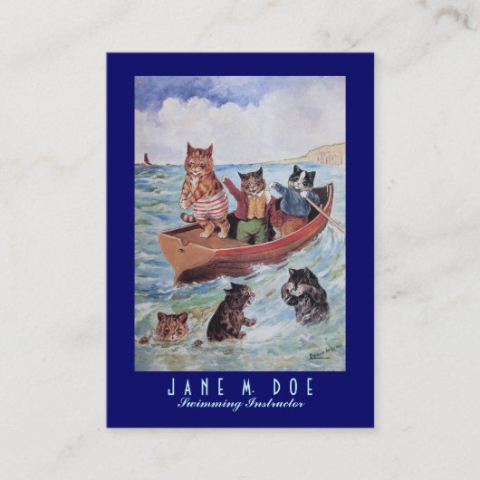 両面水泳のインストラクター/カヌーのレンタル- 名刺 (正面)