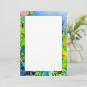 両面水空白の鮮やか色 招待状 (スタンド正面)