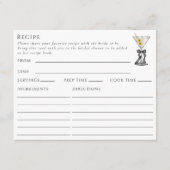 両面汚れマルティーニをテーマにしたレシピカード エンクロージャーカード (正面)