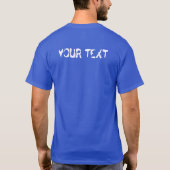 両面深い王室のブルー男性の追加 Tシャツ (裏面)