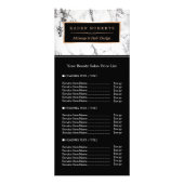 両面白大理石美しいサロン価格表 ラックカード (正面)