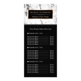 両面白大理石美しいサロン価格表 ラックカード