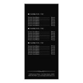 両面白大理石美しいサロン価格表 ラックカード (裏面)