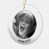 両面白2 xカスタム文字 セラミックオーナメント (左)