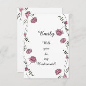 両面私の花嫁の付き添いのカードになりますか？ 招待状 (正面/裏面)