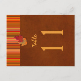 両面紅葉とストライプ表の番号 ポストカード