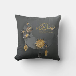 両面紙カットラマダン提灯&ムーンブラック クッション