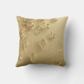 両面紙カットラマダン提灯&月,金ゴールド クッション (裏面)