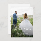 両面結婚サンキューカード（写真） サンキューカード (正面/裏面)