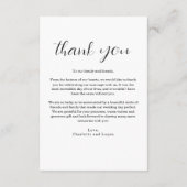 両面結婚サンキューカード（写真） サンキューカード (裏面)