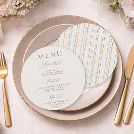 両面結婚式メニューカード メニュー