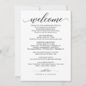 両面結婚旅程 – 結婚ようこそ 招待状 (正面)