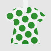 両面緑と白の水玉模様 オーナメント (裏面)