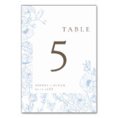 両面線アートブフランスのルー結婚ト テーブルナンバー (裏面)