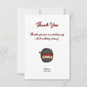 両面編集可能忍者をテーマにしたサンキューカード サンキューカード (正面)