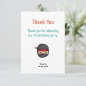 両面編集可能忍者をテーマにしたサンキューカード サンキューカード (スタンド正面)