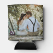 両面自分のカスタムウェディングフォトを追加 缶クーラー (裏面)