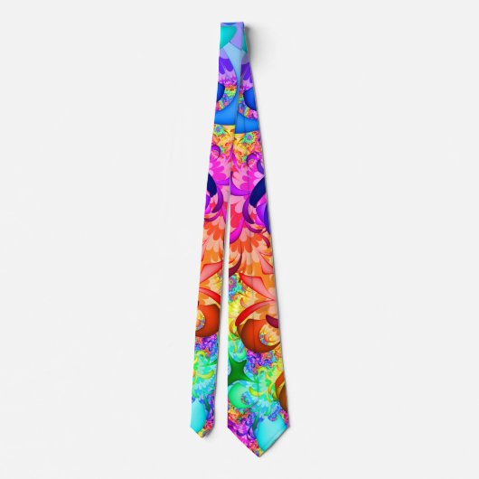 両面色のしぶきのフラクタル ネクタイ (裏面)