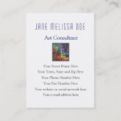 両面芸術のコンサルタントの仲介商の美術史家- 名刺 (裏面)