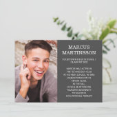 両面茶色の卒業式3写真アナウンス 案内状 (スタンド正面)