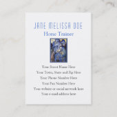 両面調教師の乗馬のインストラクター- 名刺 (裏面)