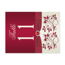 両面赤及びアイボリーフローラ表番号