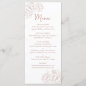 両面赤面ピンクボホフローラ結婚ズ飲料+ メニュー (正面)